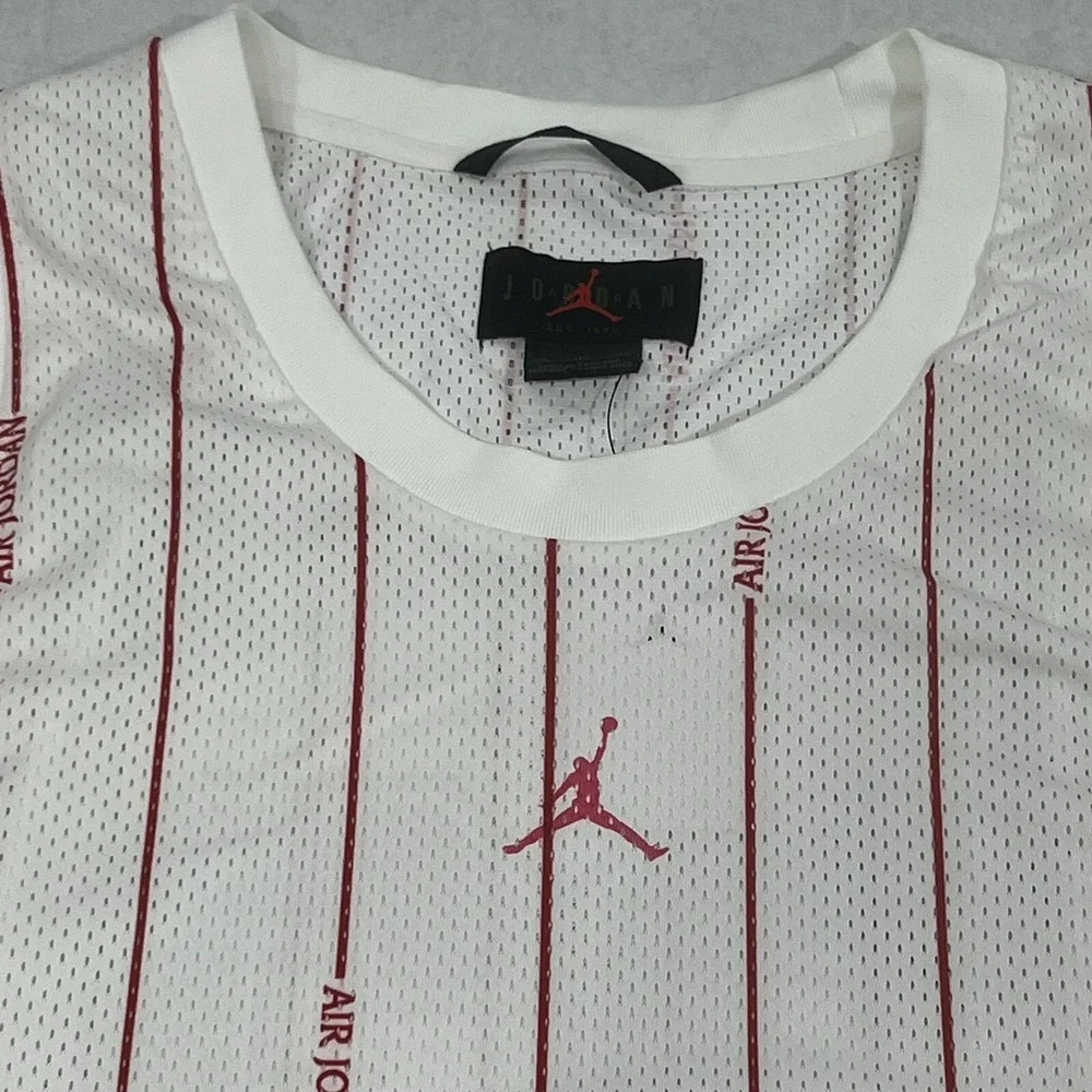 Air Jordan Basketball Game Tank Top Jersey Nike White Red Men 3XL DM1380-100 New